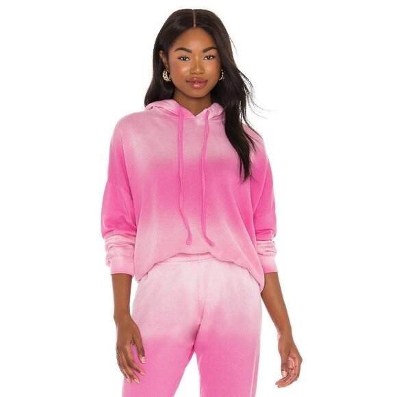 NWT Michael Lauren Gower Sweatshirt Drawstring Hoodie Sweater Pullover Pink M - Picture 1 of 11